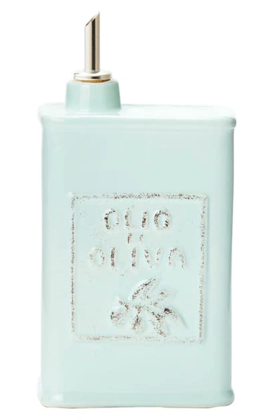 Vietri Lastra Stoneware Olive Oil Container In Aqua