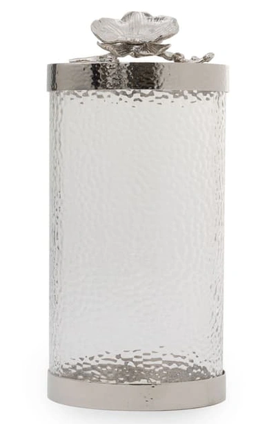Shop Michael Aram White Orchid Canister In Silver/ Medium
