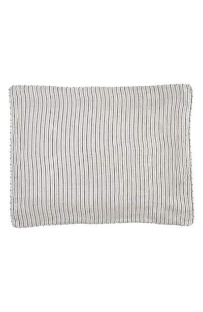 Shop Matouk Tristen Linen Pillow Sham In White/ Anthracite