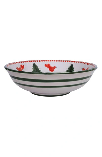 Shop Vietri Large Uccello Rosso Stoneware Serving Bowl In Multi