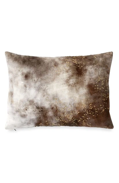 Shop Michael Aram Painted Sky Metallic Stitch Velveteen Accent Pillow In Brown