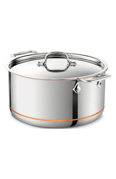 All-clad Copper Core 8-quart Stockpot With Lid In Stainless Steel