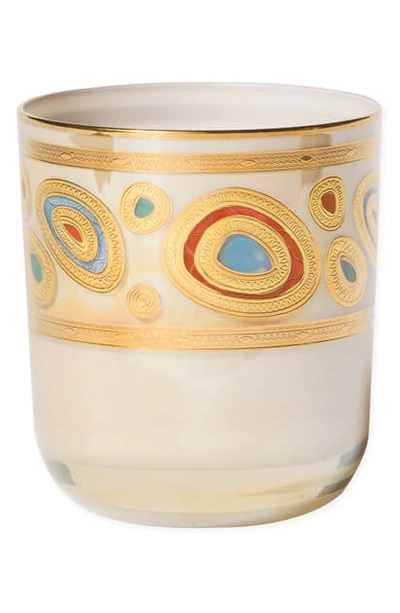 Shop Vietri Regalia Double Old-fashioned Glass In Cream
