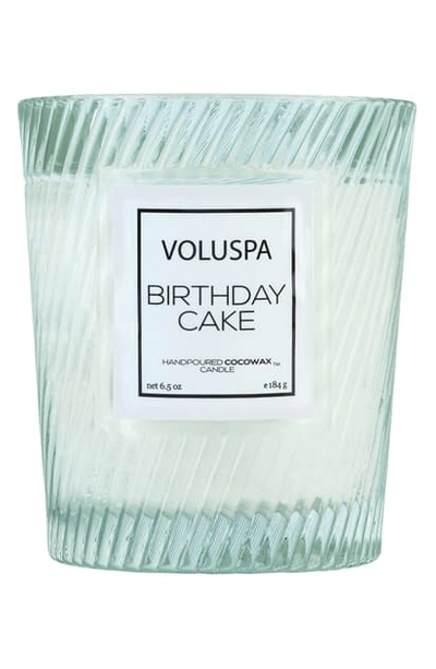 Shop Voluspa Macaron Classic Textured Glass Candle, 6.5 oz In Birthday Cake