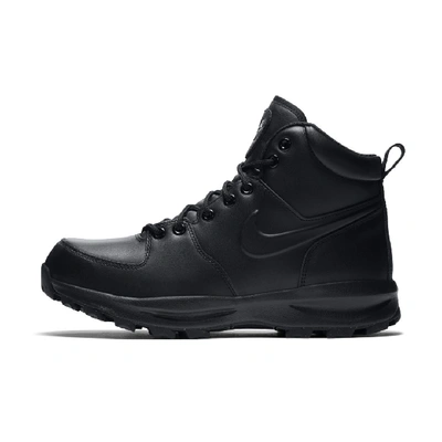 Shop Nike Men's Manoa Leather Boots In Black