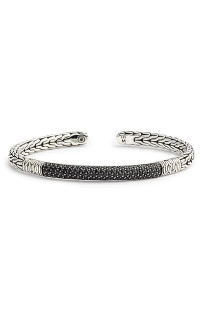 Shop John Hardy Classic Chain & Gemstone Cuff Bracelet In Silver/ Black Sapphire