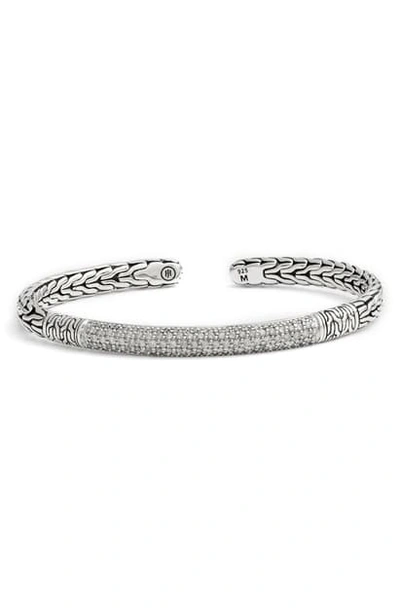Shop John Hardy Classic Chain & Gemstone Cuff Bracelet In Silver/ Diamond