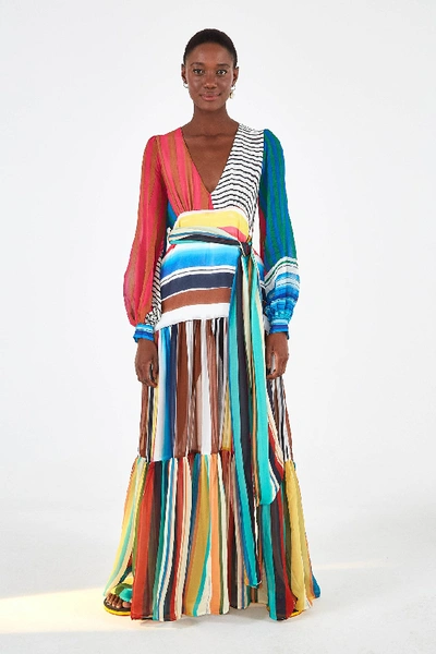 Shop Farm Rio Thalita Stripe Maxi Dress In Multi