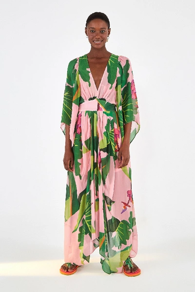 Shop Farm Rio Tropicalistic Maxi Dress In Pink Multi