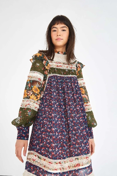 Shop Farm Rio Mixed Liberty Mini Dress In Multi