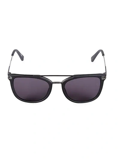Shop Ermenegildo Zegna 57mm Aviator Sunglasses In Black