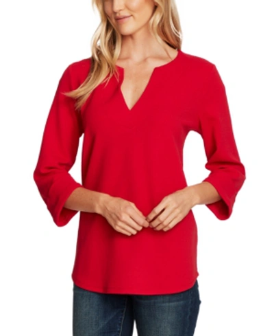 Shop Vince Camuto Textured Tunic In Rhubarb