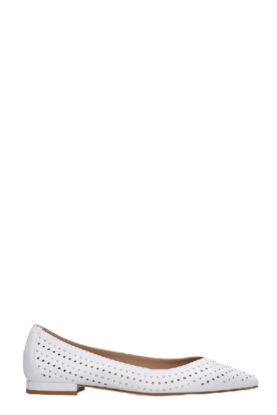 Shop The Seller Ballet Flats In White Leather