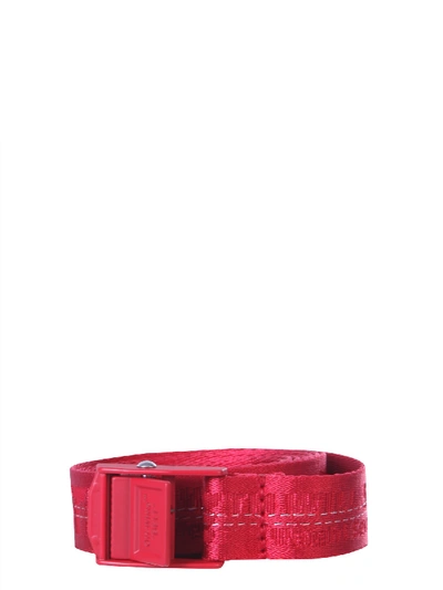 Shop Off-white Mini Industrial Belt In Rosso