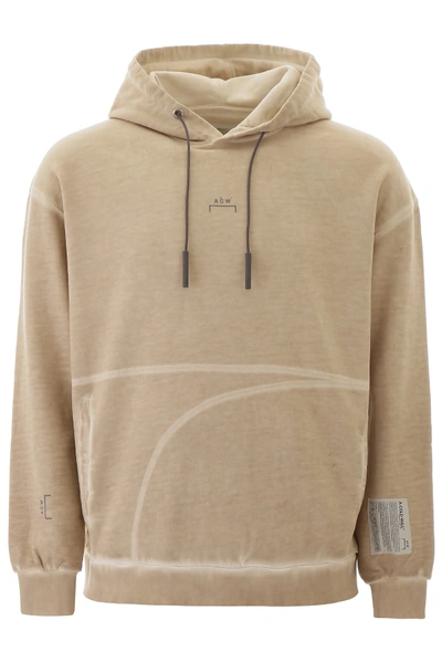 Shop A-cold-wall* Logo Hoodie In Taupe (beige)