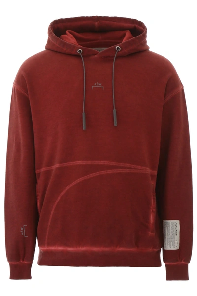 Shop A-cold-wall* Logo Hoodie In Dark Rust (red)