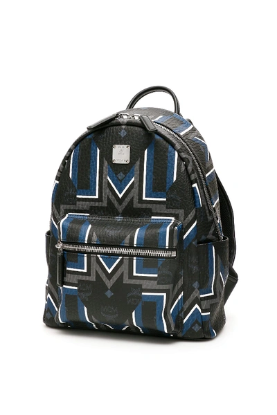 Shop Mcm Stark Visetos Monogram Backpack In Black (black)