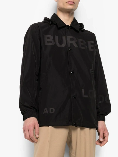 Shop Burberry Ealing Hooded Coach Jacket In Black