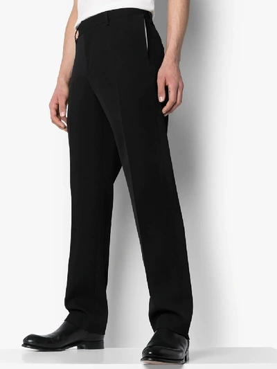 Shop Burberry Tailored Wool Suit Trousers In Black