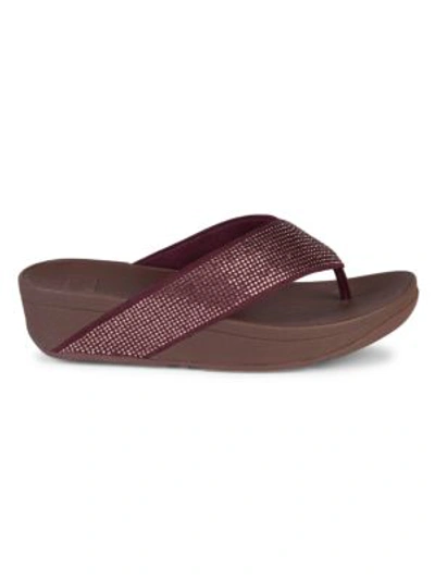Shop Fitflop Ritzy Thong Platform Sandals In Berry