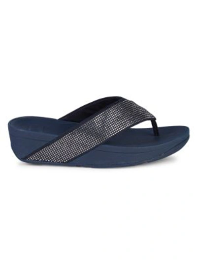 Shop Fitflop Ritzy Thong Platform Sandals In Midnight