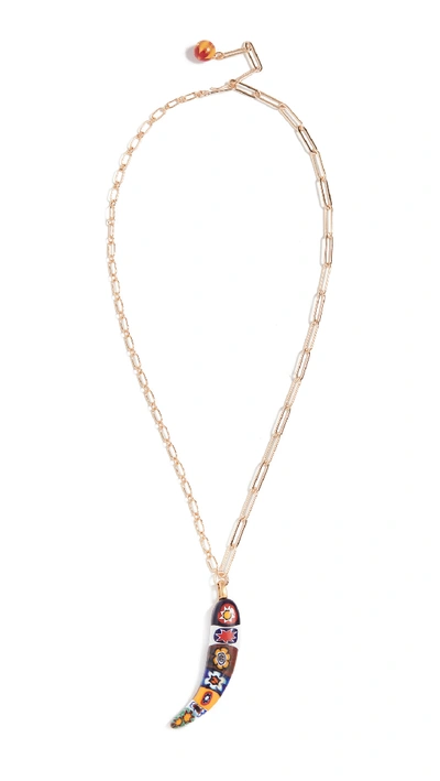 Shop Brinker & Eliza Tamale Necklace In Gold/multi