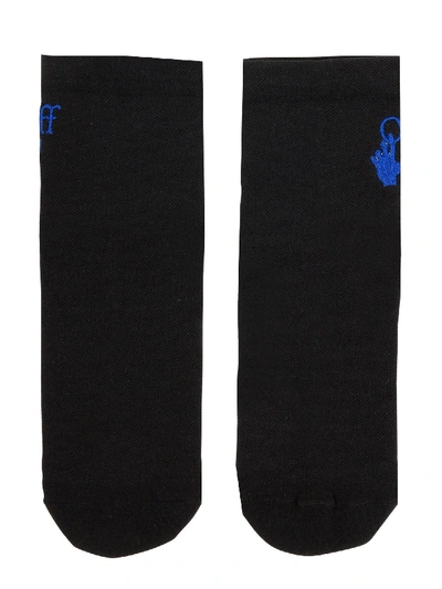 Shop Off-white Socks With Logo In Nero