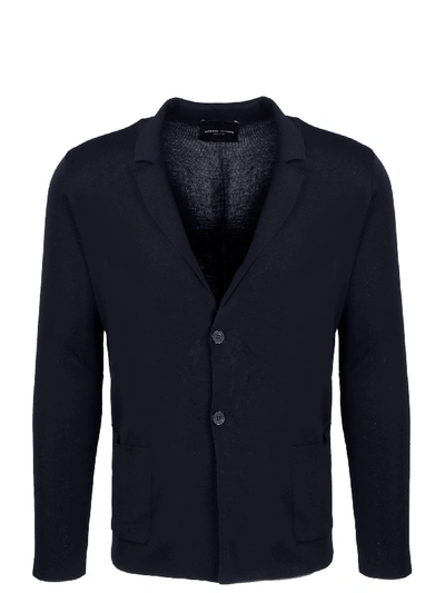 Shop Roberto Collina Jersey Jacket In Blue
