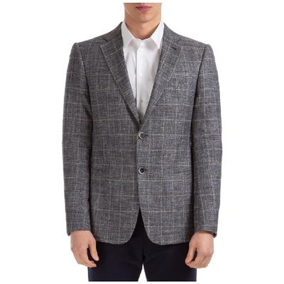 Shop Emporio Armani Black Orchid Blazer In Grigio