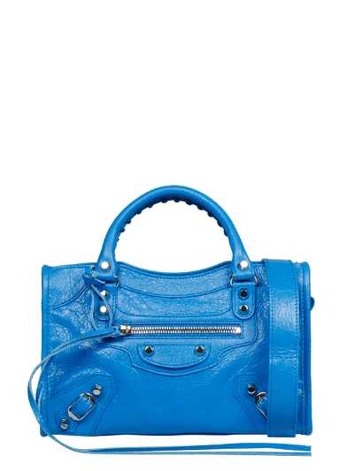 Shop Balenciaga Classic Mini City In Blue