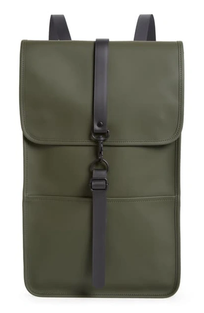 Shop Rains Waterproof Backpack In Green