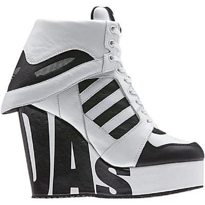 Pre-owned Adidas Originals Adidas Js Streetball Platform Jeremy Scott White Black (women's) In Black/white/black
