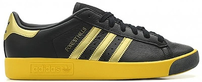 Pre-owned Adidas Originals Adidas Forest Hills Black Gold Yellow In Core  Black/gold Metallic/equipment Yellow | ModeSens