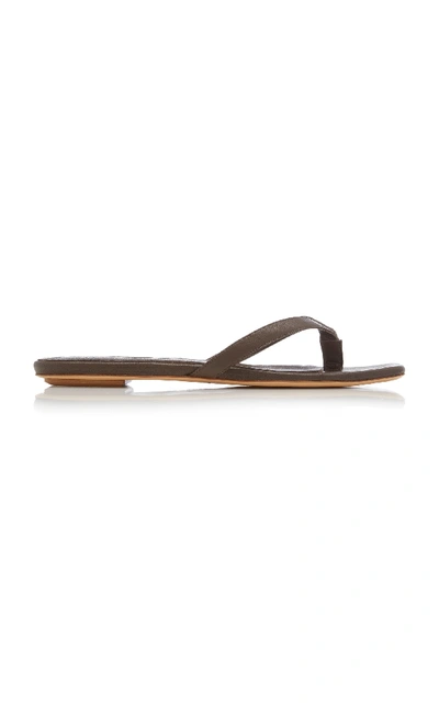 Shop Gia X Pernille Teisbaek Leather Thong Sandals In Brown