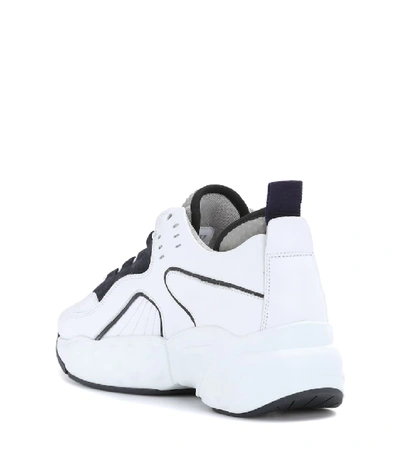 Shop Acne Studios Manhattan Leather Sneakers In White