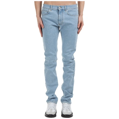 Shop Versace Men's Jeans Denim Slim Fit  Compilation In Light Blue