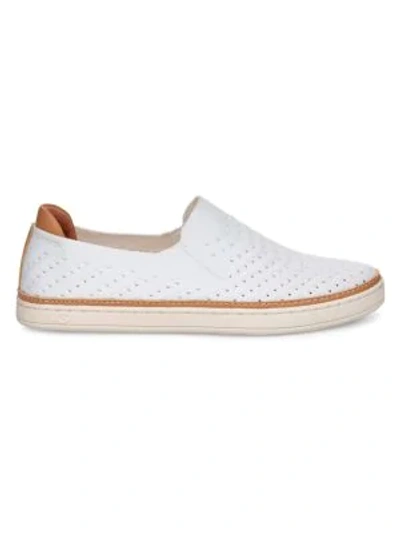 Shop Ugg Women's Sammy Slip-on Knit Sneakers In White