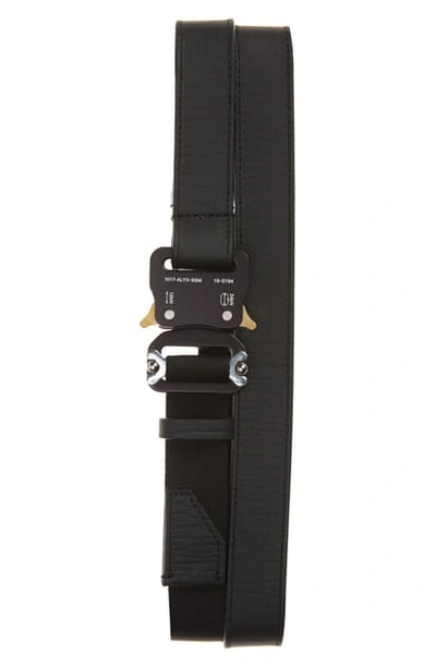 Shop Alyx Roller Coaster Buckle Leather Belt In Black