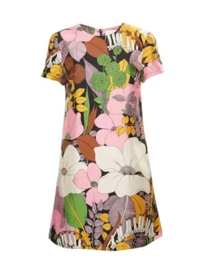 Shop La Doublej Big Floral Silk Mini Dress In Big Flower