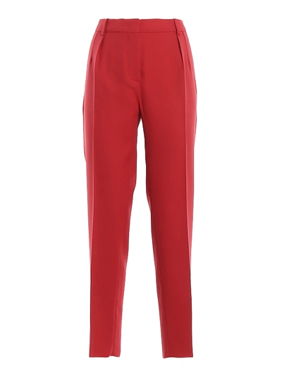 Shop Max Mara Gelato Trousers In Red