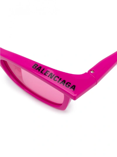 Shop Balenciaga Acetate Sunglasses In Violet