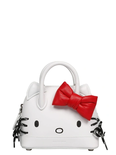 Shop Balenciaga Hello Kitty Top Hand Xxs Bag In White