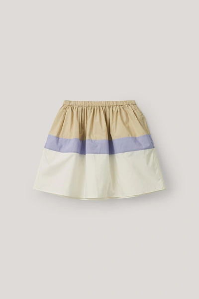 Shop Cos Color-block Cotton Skirt In White