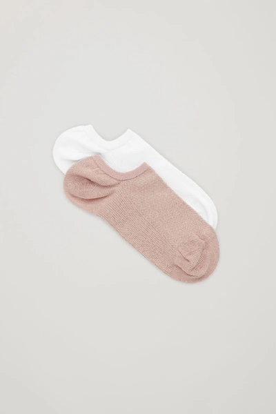 Shop Cos 2-pack Organic-cotton Socks In White