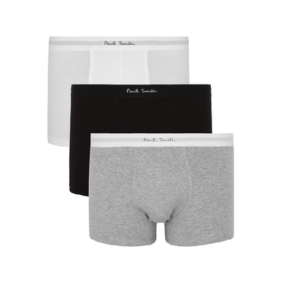 Shop Paul Smith Stretch-cotton Boxer Briefs - Set Of Three In White