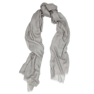 Shop Denis Colomb Toosh Lisse Fine-knit Cashmere Scarf In Grey