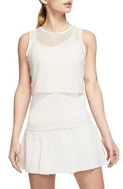 Shop Nike Court Dri-fit Elevated Tank In Ltowbr/white
