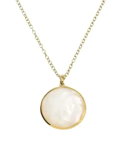 Shop Ippolita Lollipop® Medium 18k Yellow Gold & Mother-of-pearl Doublet Pendant Necklace