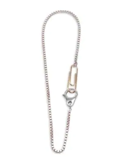 Shop Jonas Studio Hudson Sterling Silver Box Chain Paperclip Necklace