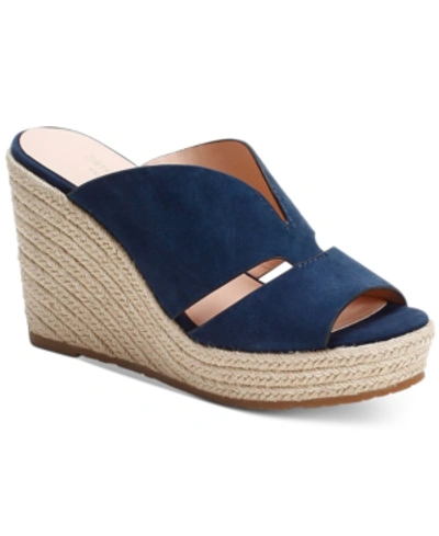 Shop Kate Spade New York Women's Tropez Wedge Sandals In Blazer Blue